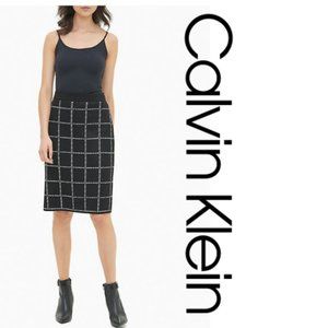 Calvin Klein Pencil Sweater Skirt BlacK